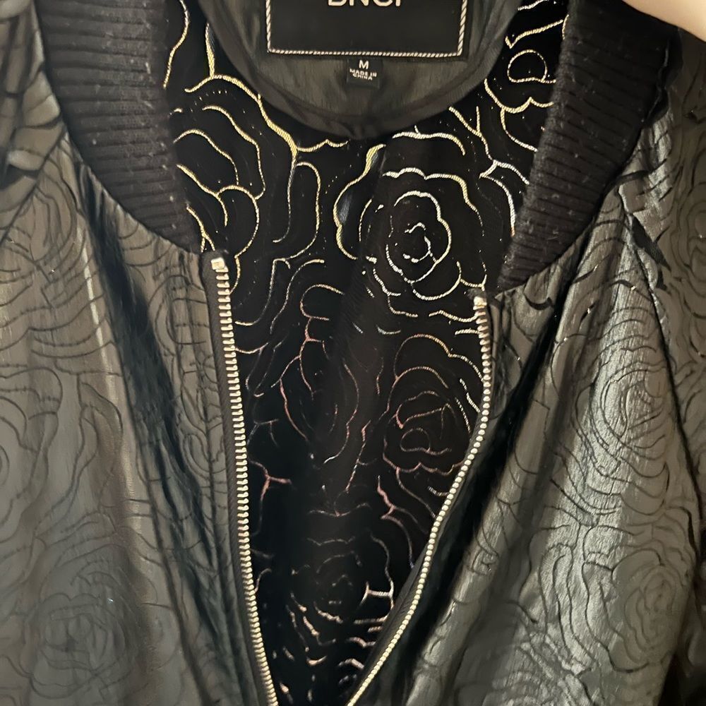 Bnci laser cut black bomber jacket - Picture 9 of 11